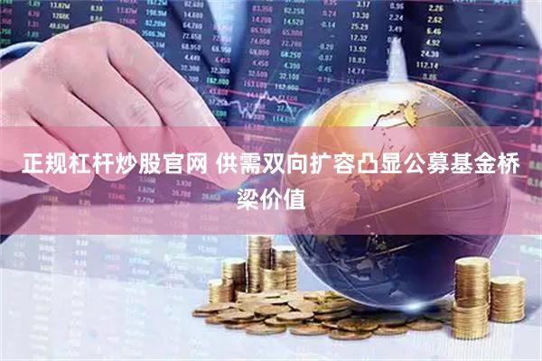 正规杠杆炒股官网 供需双向扩容凸显公募基金桥梁价值